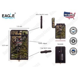 Eagle Torch Mossy Oat Design Ultra Slim Butane Refillable Torch Lighter | 4PCS