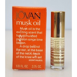 Jovan Vintage JOVAN MUSK OIL Perfume Women Discontinued 1/8 FL OZ Old Stock 1972, NEW