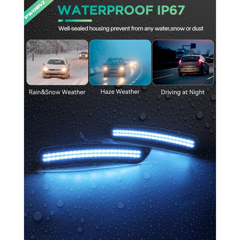 PWOBVZ LED Side Marker Lights for Chevy Camaro 2016 2017
