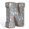 CraftyCrocodile 7" Galvanized Metal Letters for Wall Decor - 3D