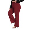 ZERDOCEAN Women's Plus Size Flare Leggings Pants Work Business Casual