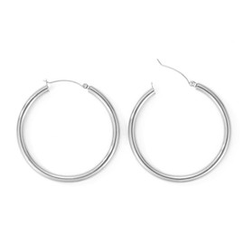 ALRNBY Gold/Silver Large Hoop Earrings 316L Stainless Steel Earrings Hypoallergenic Trendy Earrings for Women 50mm (Silver)