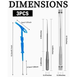 MYGLOAR 3 Pieces Sturdy Hook Remover for Fishing, Quick Sea Fishing Remover, Slag Remover, Portable Remover, Fishing Remover for Small and Large Fishing Hook Remover Fishing Accessories