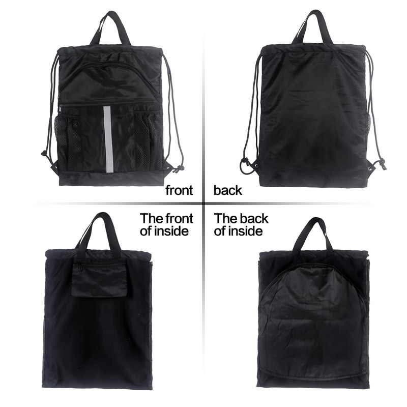 EASEITGO Drawstring Backpack with Shoes Compartment, Water-Resistant Sports Gym Bag