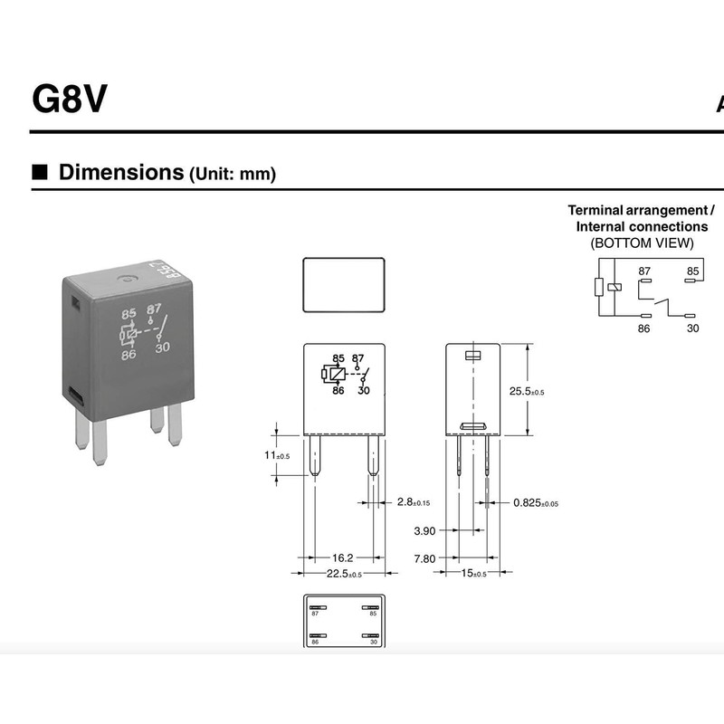 Relay 15328866 (Set of 4) – 12VDC 20A 4-Pin High-Power
