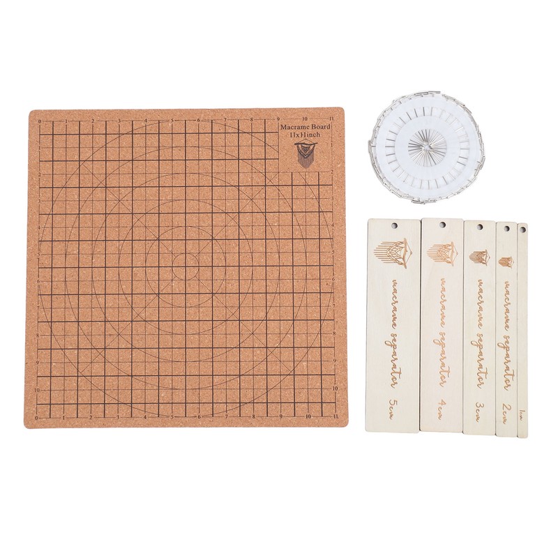 Macrame Board 11.8x11.8inch Reusable Grids Double Sided Macrame Braiding Board