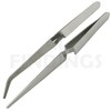 Jewellers Tools 2 STEEL ANGLED TWEEZERS : Self Cross Locking