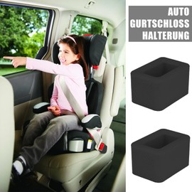 2 Stück Auto Gurtschloss Halterung, Sicherheitsgurt Halter für einfaches Anschnallen, Auto Assistent Zubehör für Autos, Schwarz