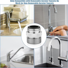 VIVIWI Praktischer Wasserhahn-Schlauchadapter mit Luftsprudler, 3/4-Zoll-Gewinde, verchromt, praktisch für Küche, Badezimmer, Waschbecken, 2 Stück