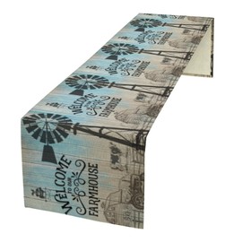 Houselerax Farmhouse CowTable Runner,Rustic Western Country Cattle Farmhouse Kitchen Dining Table Decoration for Home Party Decor 13" x36"