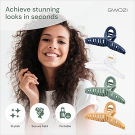 Hair Clips for Women - Butterfly Hair Claw Clips - Jaw Hair Clips for Thin Hair - Medium Hair Clips, Hair Styling Accessories, 8 Pcs