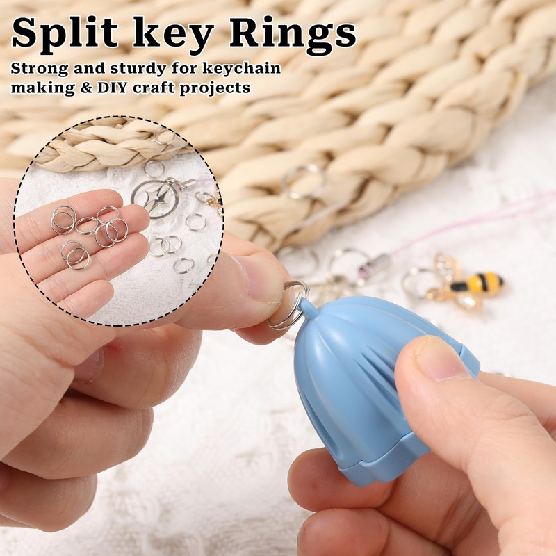 50pcs 10mm Mini Split Jump Ring with Double Loops Round