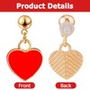 2 Pairs of Red Heart Earrings, Hanging Earrings, Heart Red,