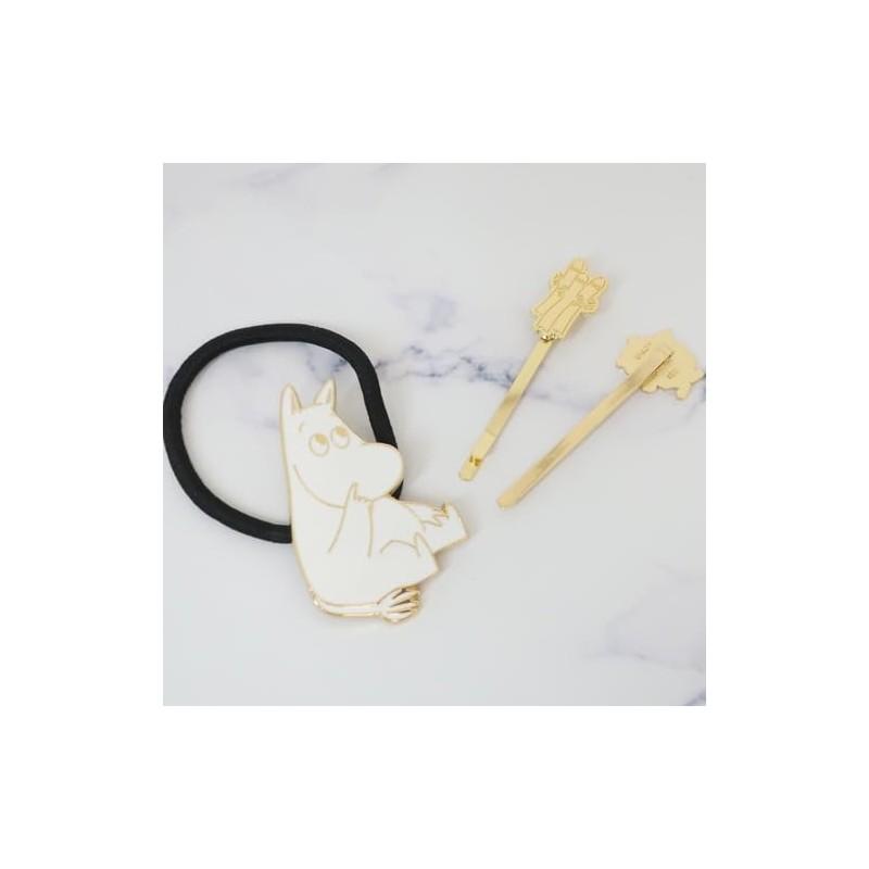 Moomin [Hair Accessories] Hairpin & Hair Rubber Set Scandinavian Shobido
