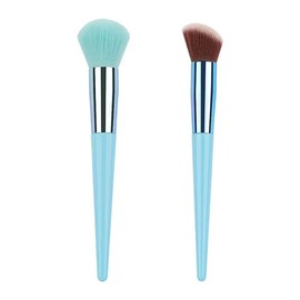 Glamberry Power Foundation Contour Brush Set, 2PCS Angled Synthetic Kabuki Brush for Blending Setting Face Brushes for Liquid, Cream and Powder Cosmetic brushes set