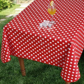 Romanstile Red Tablecloth PVC waterproof outdoor Table Cloth wipe clean,Tablecloths rectangular plastic,Oilcloth,for Children Birthday Party Home Outdoor Garden Decorations,Picnic,Wedding,140x200 cm