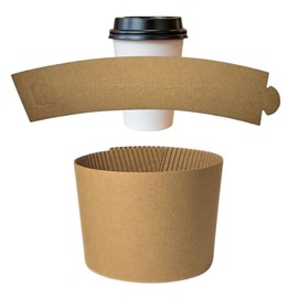 Mangas para Vaso de Café 8-16 oz,100 Fundas Aislantes para Vasos Desechables, Protector de Calor para Bebidas Calientes y Frías, Fajillas para vasos de café, Ajustables y Personalizables