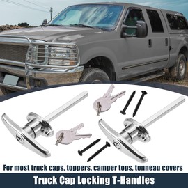 X AUTOHAUX 2 Set Garage Door T-Handle Lock Kit Shed Door Lock with 4 Keys