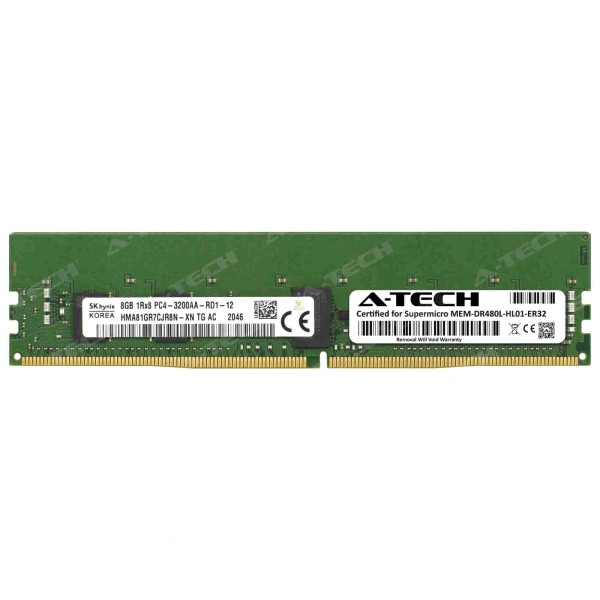 Hynix 8GB DDR4 PC4-25600 RDIMM Supermicro MEM-DR480L-HL0