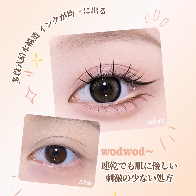 Wirwody Ultra Fine Liquid Eyeliner, 0.0004 inch (0.01 mm) Brush