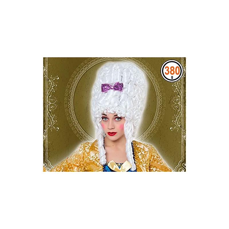 ATOSA 29836 Perücke Barock, Weiss, Unisex – Erwachsene