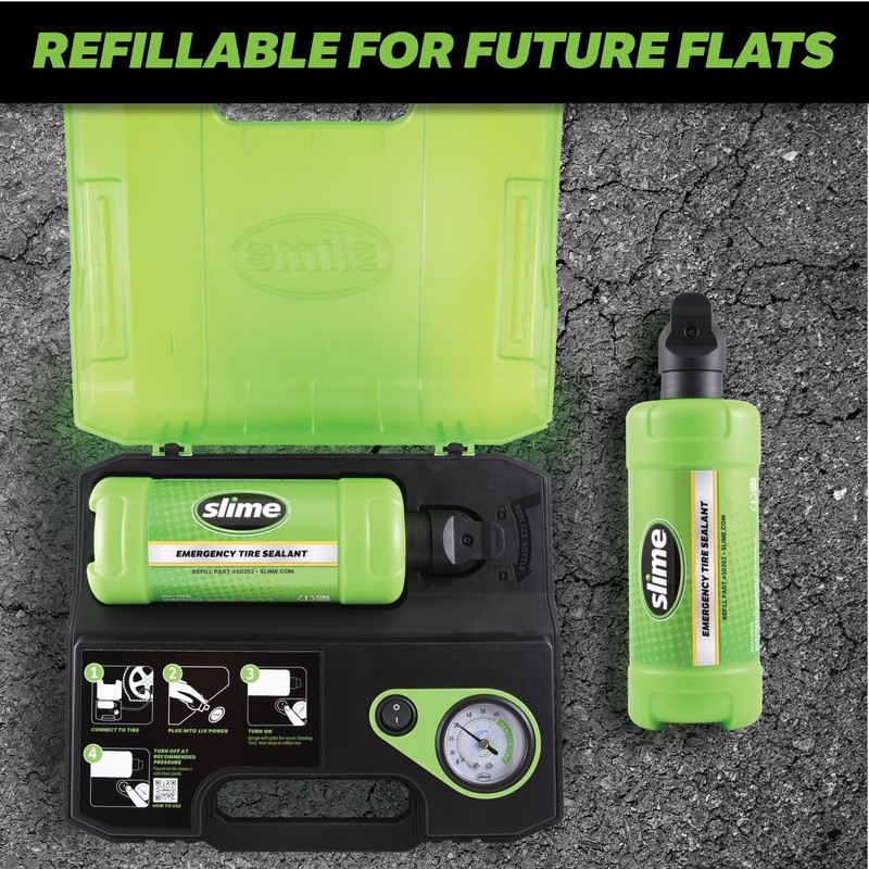 Slime 50159 Flat Tire Repair Kit, Smart Spair Ultra, All-in-one