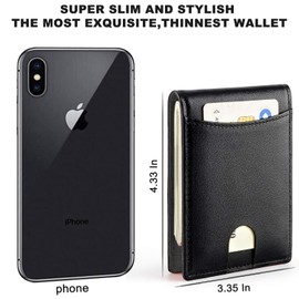 DOXUNGOO Carteras para Hombres Bloqueo RFID titular de cuero genuino Monedero Vintage Wallets Cartera de caballero con bolsillo para billetes