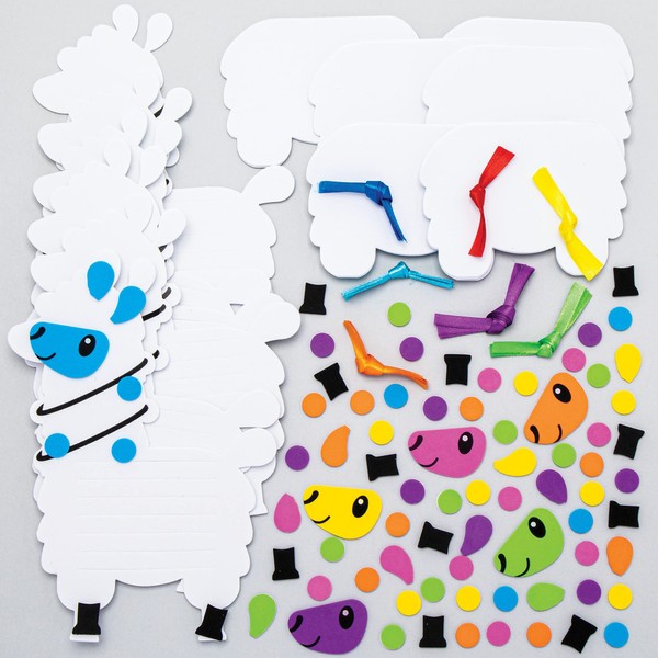 Baker Ross Llamas Pack of 6, Animal Weaving Kits for Kids (FC419), Assorted