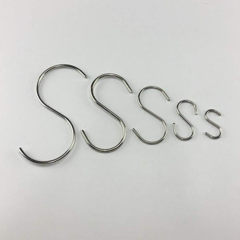 S Shaped Hook, Stainless Steel, S-Shaped Hook, Hanging, Storage, S