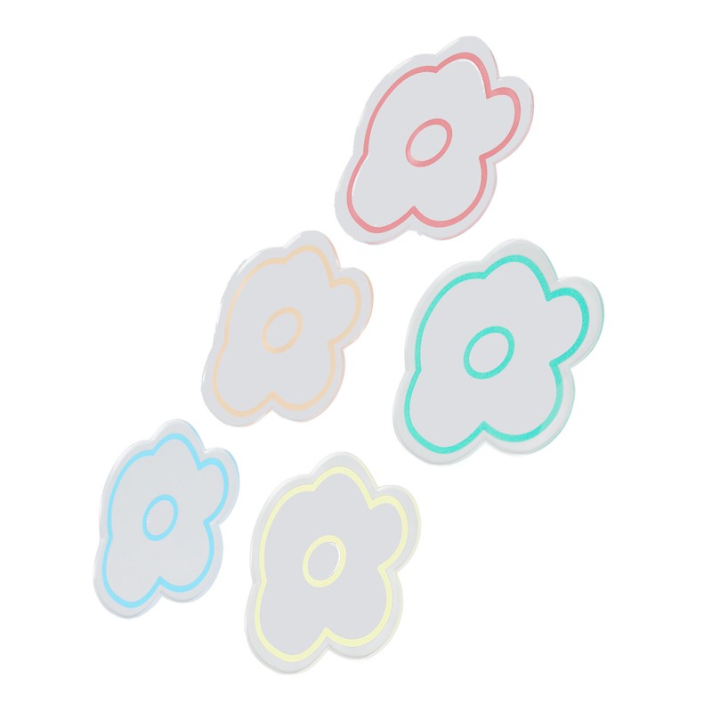 5pcs Nail Art Palette High Transparency Double Sided Thick Flower