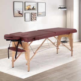 FDW Massage Bed Portable Massage Table 24 inche Wide Lash Bed 2 Folding Heigh Adjustable Spa Tables Foldable with Non-Woven Bag for Spa Footmassage Facial CareSpa Tattoo