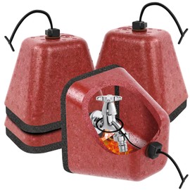 4 Pack Outdoor Faucet Covers for Winter, Heavy Duty Faucet Spigot Covers Winter Insulated, Reusable Outdoor Faucet Covers Hose Bib Covers for Winter Freeze Protection