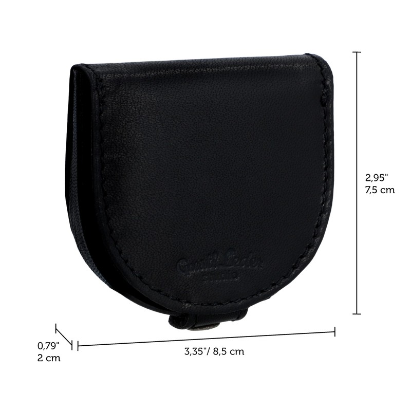 Gusti Brian Leather Wallet for Men and Women Black Leather,