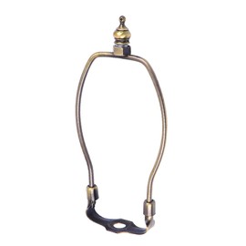 Tiardey 6 Inch Crystal Lamp Shade Stand Horn Shape Holder for Table Lamps Floor Lamps Pendant Lighting DIY Metal Plated Alloy Antique Brass Base 10mm Hole for Home Office Use