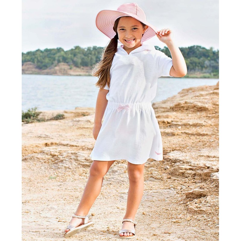 RuffleButts® - Vestido de playa con capucha para bebés y