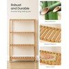 SONGMICS Bamboo Storage Shelf, 3-Tier Shelving Unit, Multifunctional, in The