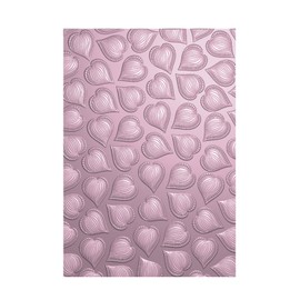 CYFUN DESIGN 3D Embossing Folder for Card Making Hearts Background Texture Plastic Embossing Template Folder for DIY Scrapbooking Paper Craft Arts Supplies Wedding Valentine's Day Card Decorations