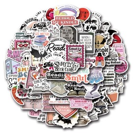 Romance Book Stickers for Laptop(50 Pcs),Gift for Kids Teens Adults Girl,Holographic Bookish Waterproof Vinyl Stickers Scrapbook,Journal,Dairy,Skateboard Water Bottle