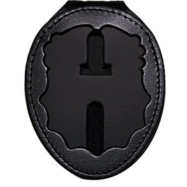 Perfect Fit Belt Clip Badge Holder with Pocket and Chain for NY City Chief (Cutout PF328)