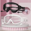 Swimming Goggles Eyewear Swim Gear Survival Earplugs All Black