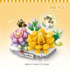 MEIEST 4 PCS Mini Flower Succulent Bonsai Building Blocks,Simulation Pot