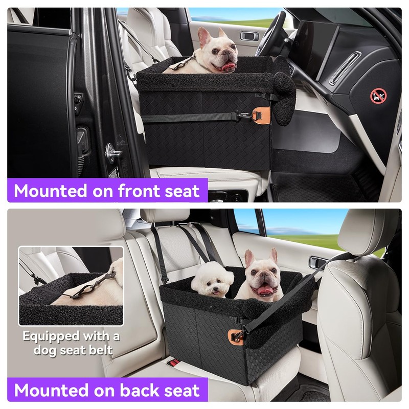 TKYZ Dog Car Seats for Small Medium Dogs,PU Leather Car
