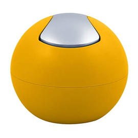 Spirella Cosmetic Bin 1 Litre Swing Lid Bin Table Bin Sun Yellow Matt