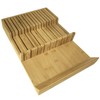 MIAO YUAN Bamboo In-Drawer Knife Block, 17 Slot Large Capacity