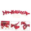 COLLBATH Red Flower Headpiece for Women Wedding Hairband with Faux