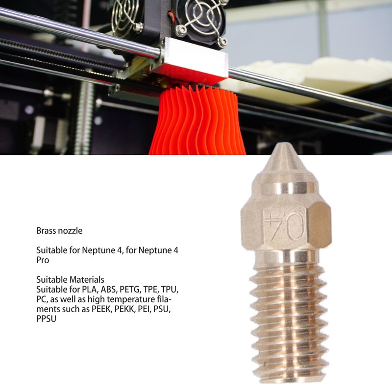 10 Pcs 3D Printer Nozzle Brass 0.4mm M6 High Flow