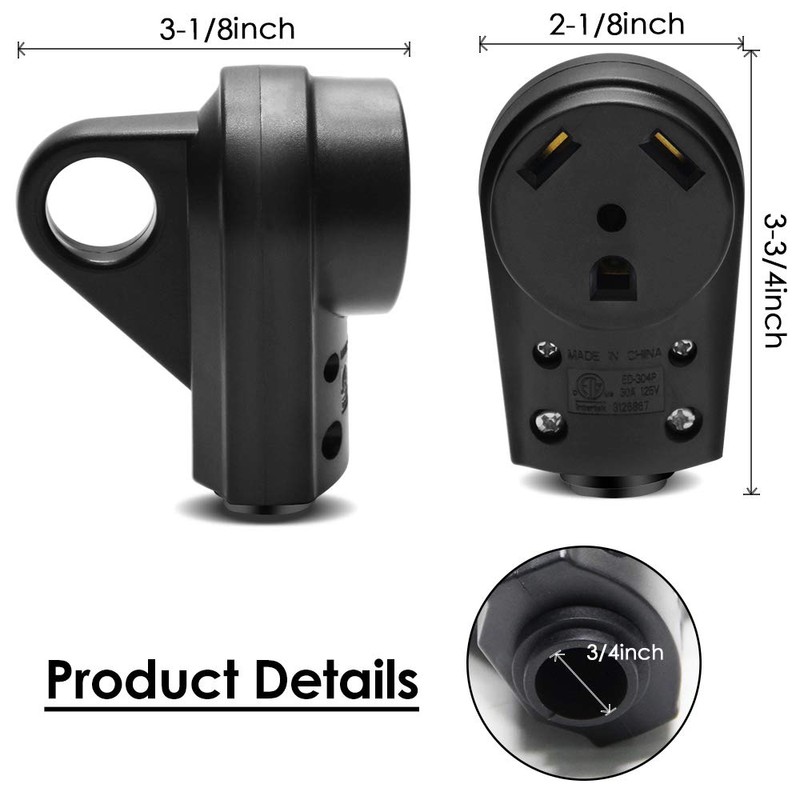OPL5 RV 30 Amp Female Replacement Plug 125/250V Plug Heavy
