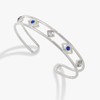 Alex and Ani AA765823SS,Evil Eye Crystal Cuff,Shiny Silver,Blue, Bracelets