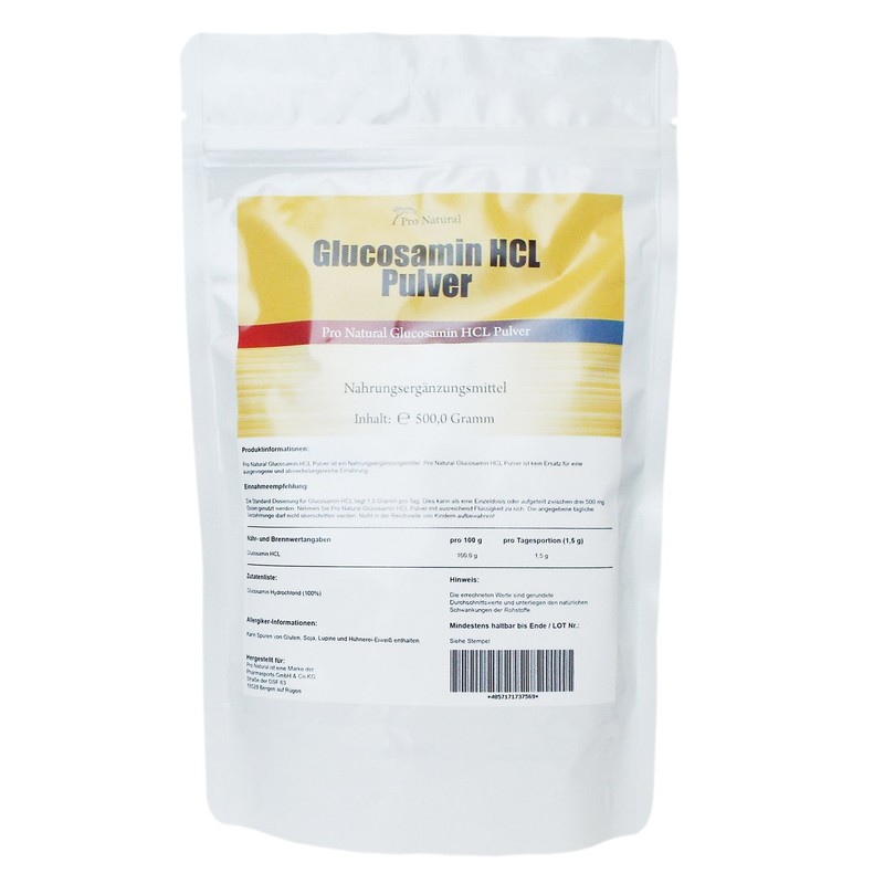 Glucosamine Powder 500 g 100% Pure Glucosamine pulver. Suitable for Horse