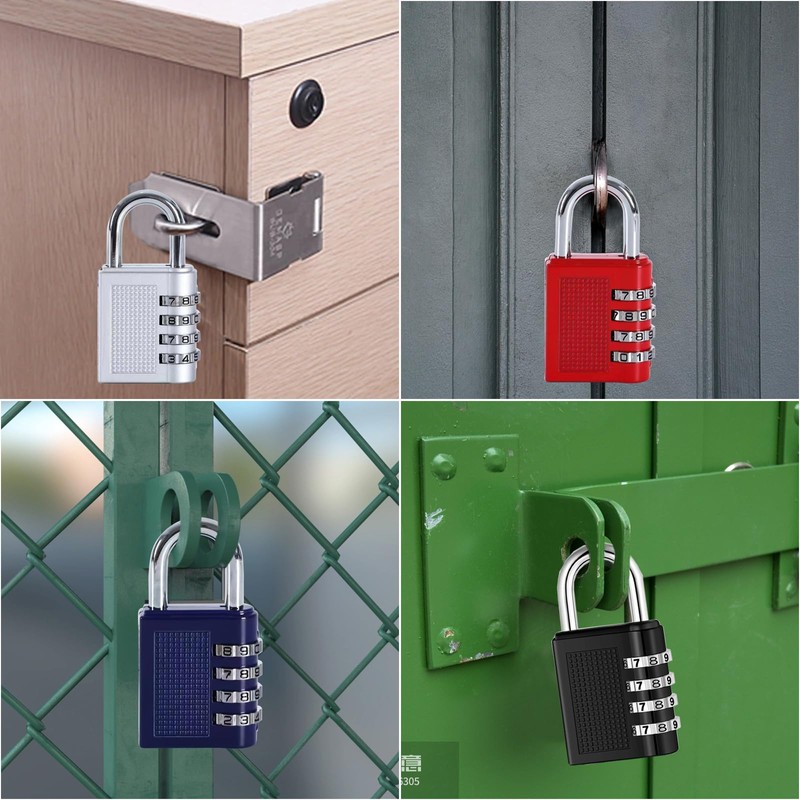 HRLORK Combination Padlock 1 Packs School Locker Lock Outdoor Weatherproof
